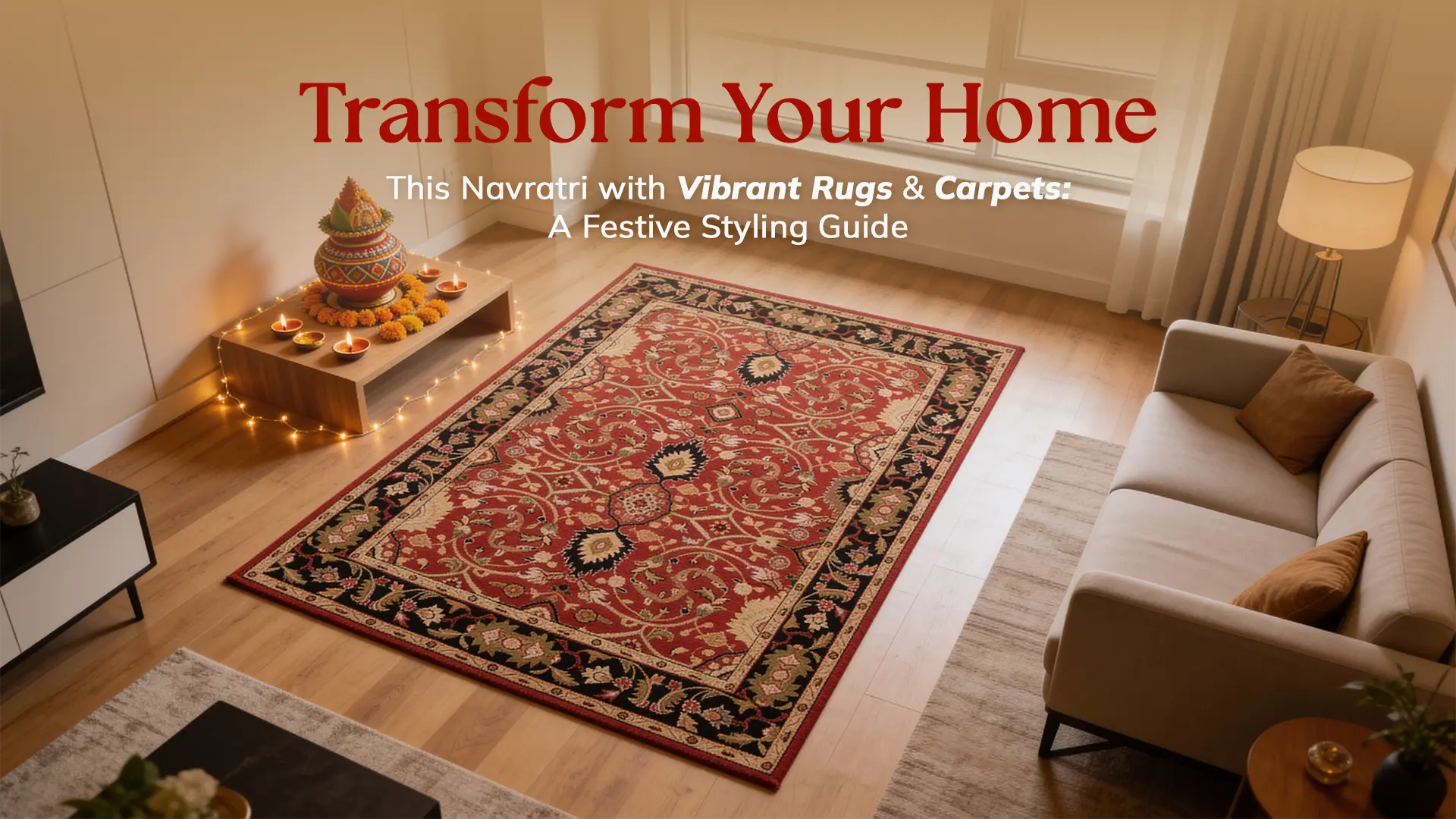 Navratri Home Decor Ideas with Rugs & Carpets